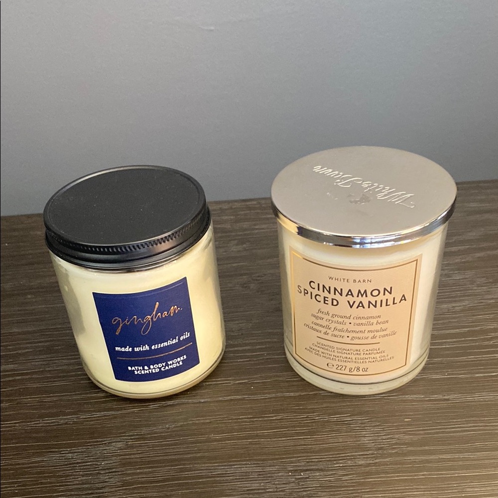 NEW Set of 2 Bath and Body Works White Barn Cinnamon Spiced Vanilla Candle